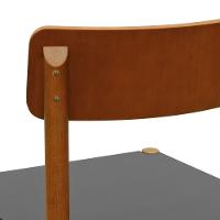 Cadeira Amber Madeira Maciça - Amêndoa Assento Mdf Bp Na Cor Preta - 6