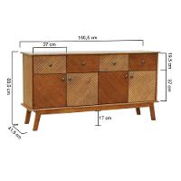 Buffet 4 Portas 4 Gavetas Maré Amêndoa - 6