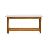 Banco Sapateira Viena Madeira Maciça - Amêndoa Assento Madeira Laqueado Off-white - 3