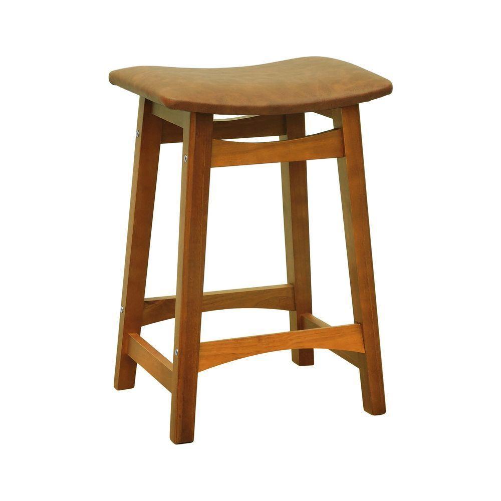 Banco Médio Confort Madeira Maciça Assento Anatômico - Amêndoa Estofado Corano Marrom Mescla - 1