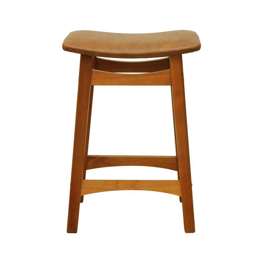 Banco Médio Confort Madeira Maciça Assento Anatômico - Amêndoa Estofado Corano Marrom Mescla - 3