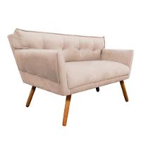 Kit 1 Namoradeira e 1 Poltrona Anitta Suede Bege - Drossi
