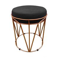 Puff Babu Suede Base Cobre D´rossi Preto - 9