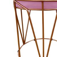 Puff Babu Suede Base Cobre D´rossi Rosa Bebê - 2