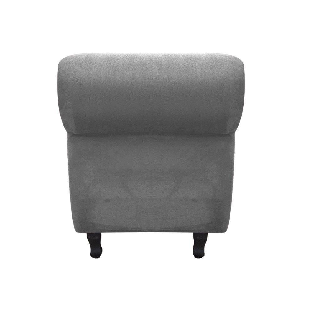 Recamier com Baú Itália Suede Grafite - 4