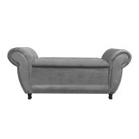 Recamier com Baú Itália Suede Grafite - 3