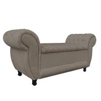 Recamier Baú Londres 1,20 M Suede Marrom Rato - 1