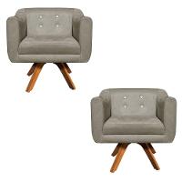 Kit 02 Poltronas Giratória Julia Mm30 - 1