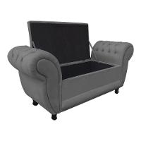 Recamier Baú Londres 1,20 M Suede Grafite - 5