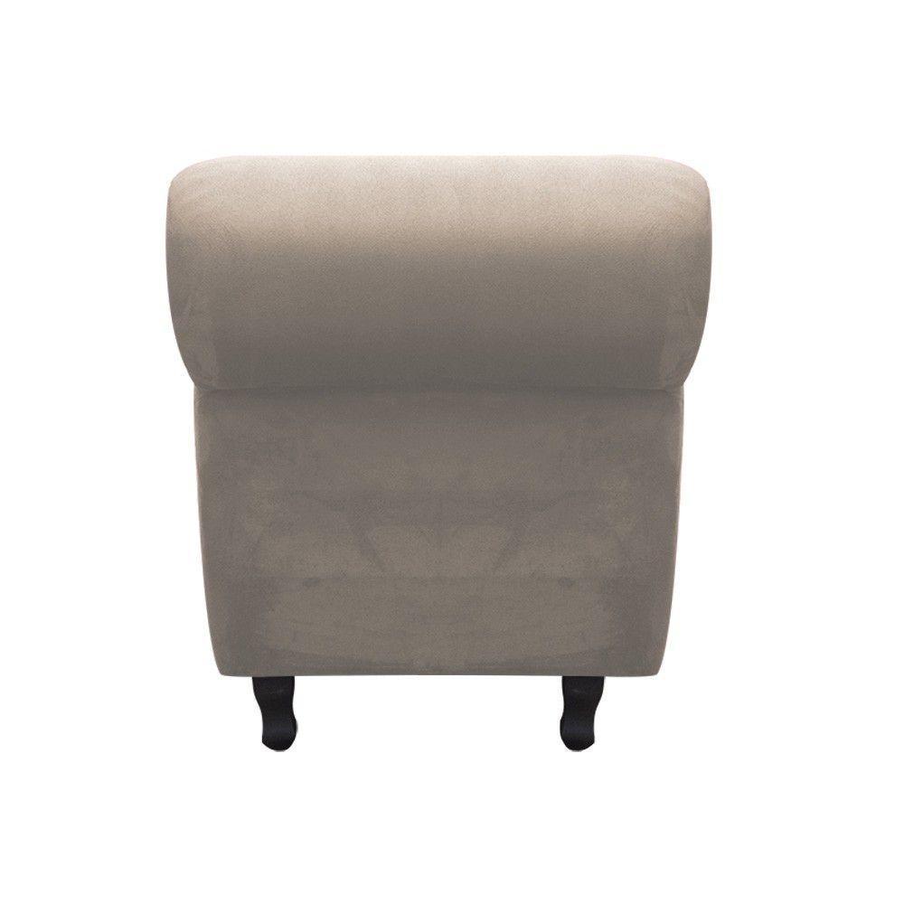 Recamier com Baú Itália Suede Bege - 4