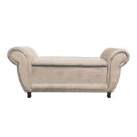 Recamier com Baú Itália Suede Bege - 7