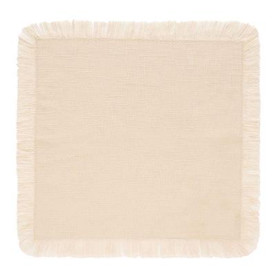Guardanapo 100% Algodão Franja 40cm X 40cm Coloratta Natural Mesa Posta
