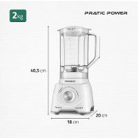 Liquidificador Pratic Power Mondial Branco L-97-W 60hz 127V - 5