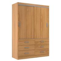 Guarda Roupa Casal Veneza Premium 2 Portas De Correr 6 Gavetas - Cinnamomo Cinnamomo - 3