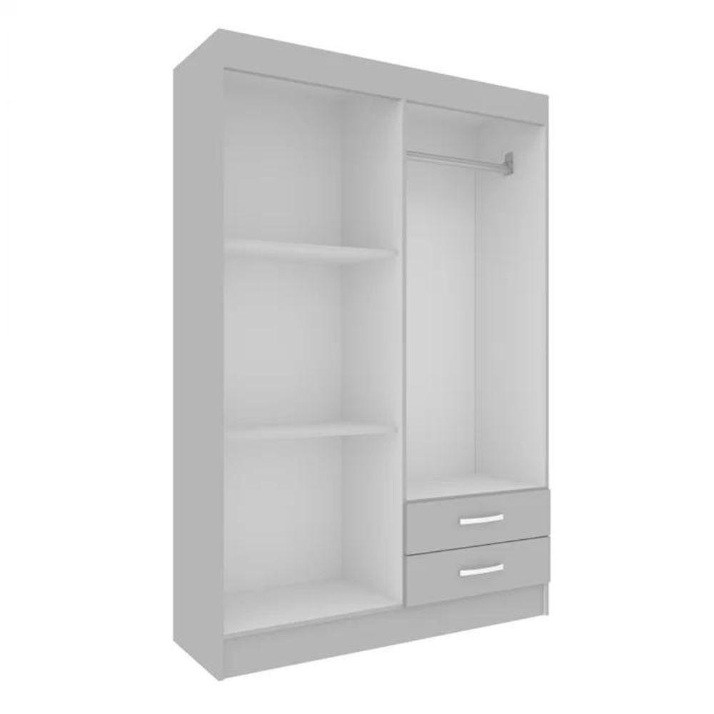 Guarda-roupa Solteiro Atalaia 4 Portas 2 Gavetas - Demolição - Branco Demolição - Branco - 5