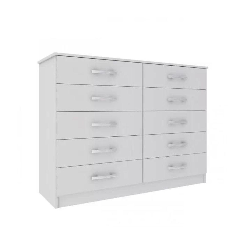 Cômoda Austin 10 Gavetas - Branco Branco - 2