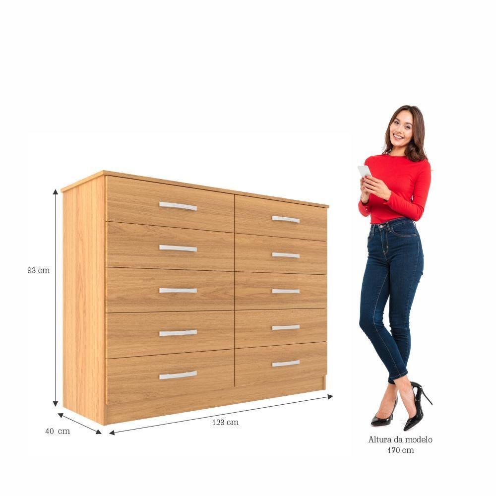 Cômoda Austin 10 Gavetas Cinnamomo - Cinnamomo Cinnamomo - 3