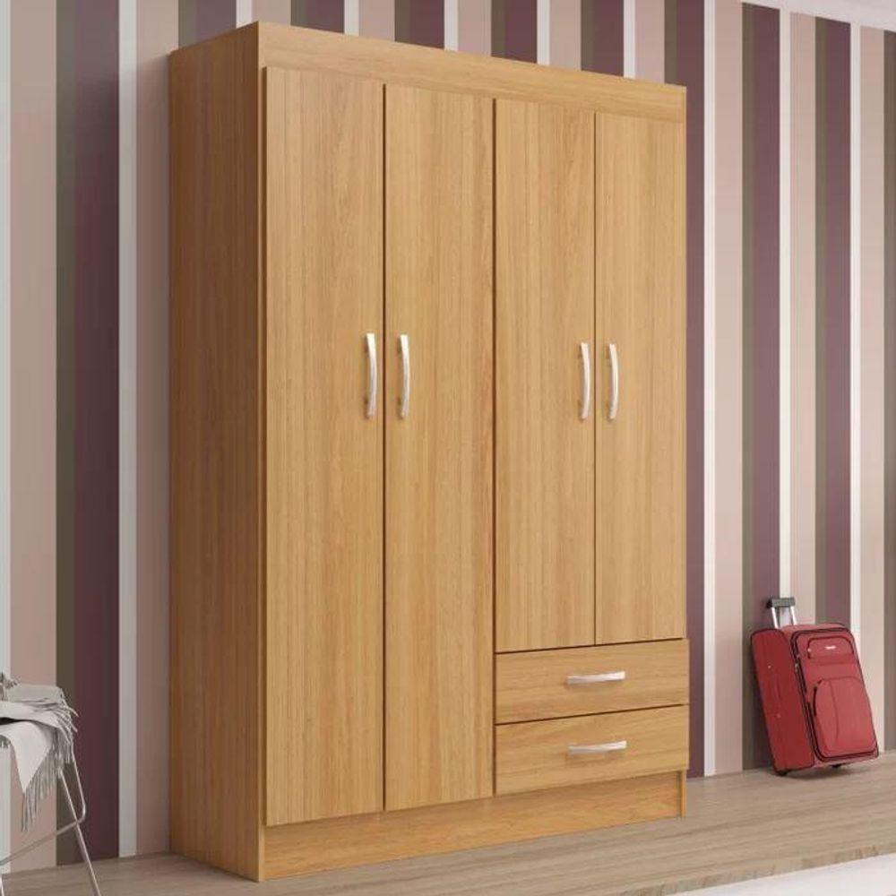Guarda-roupa Solteiro 4 Portas 2 Gavetas Atalaia - Cinnamomo Cinnamomo - 1