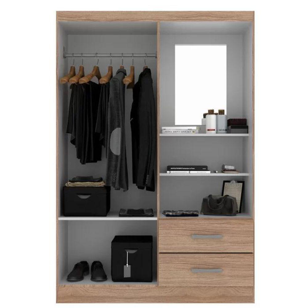 Guarda Roupa Capelinha Solteiro 2 Portas 2 Gavetas Premium - Demolição Demolição - 3