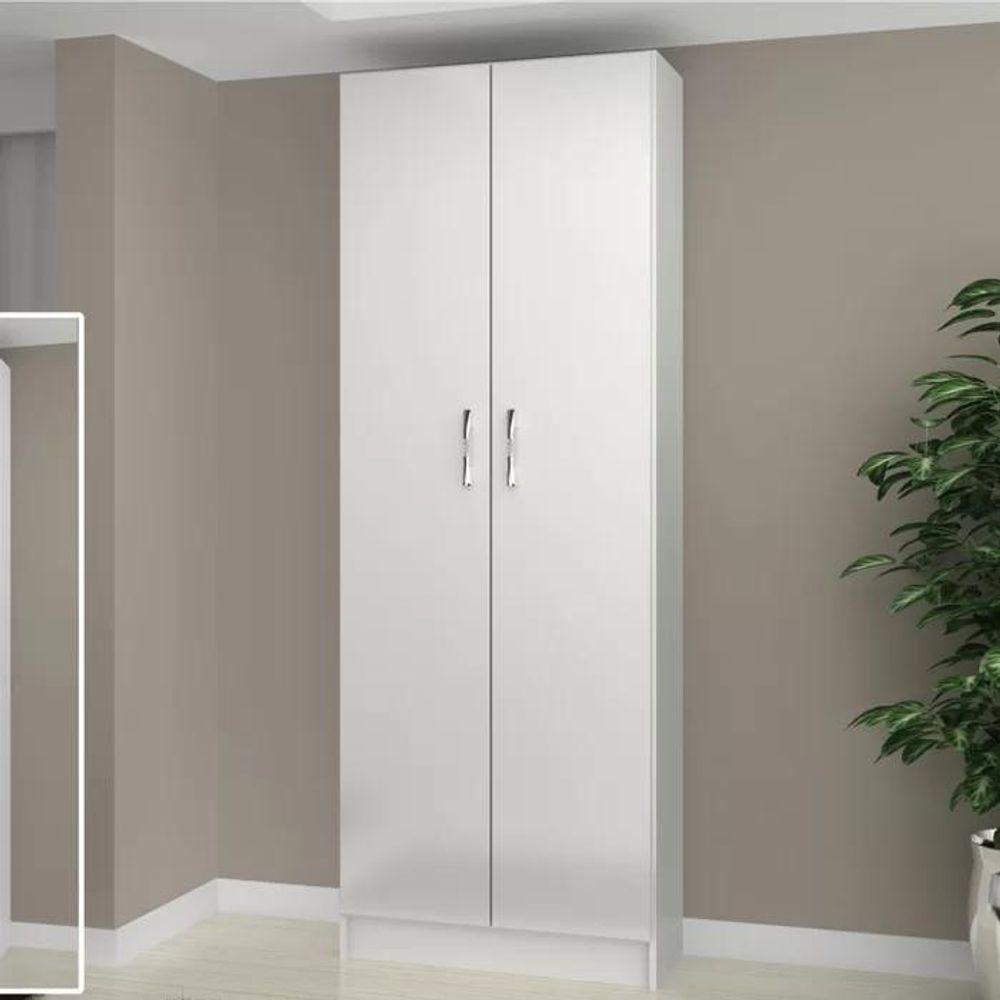 Armário Multiuso Milão 2 Portas E 4 Prateleiras - Branco Branco - 1