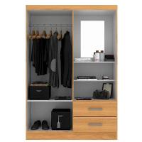 Guarda Roupa Capelinha Solteiro 2 Portas 2 Gavetas Premium - Cinnamomo Cinnamomo - 2