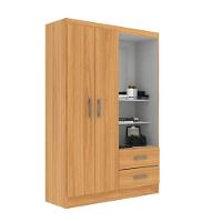 Guarda Roupa Capelinha Solteiro 2 Portas 2 Gavetas Premium - Cinnamomo Cinnamomo - 3