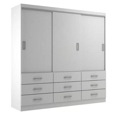 Guarda Roupa Casal Isabela 03 Portas 09 Gavetas - Branco Branco