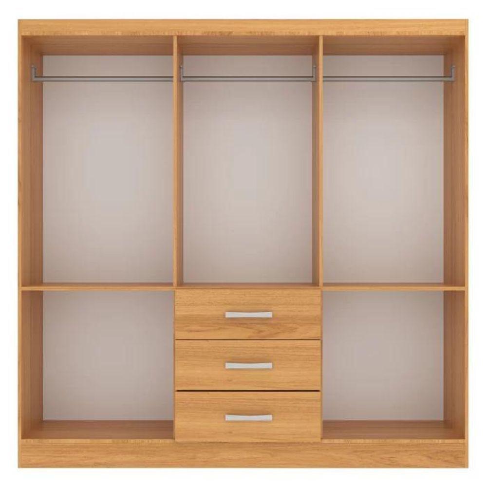 Guarda Roupa Casal Sevilha 6 Portas 3 Gavetas - Cinnamomo Cinnamomo - 4