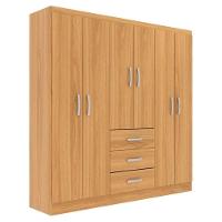Guarda Roupa Casal Sevilha 6 Portas 3 Gavetas - Cinnamomo Cinnamomo - 2