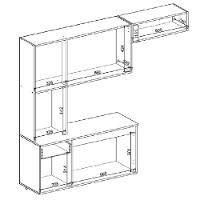 Armário De Cozinha Completa Suspenso Com Balcão 6 Portas 1 Gaveta Belíssima Freijó/grafite - 6