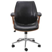 Kit 02 Cadeiras de Escritório Com Regulagem de Altura Preto - 5