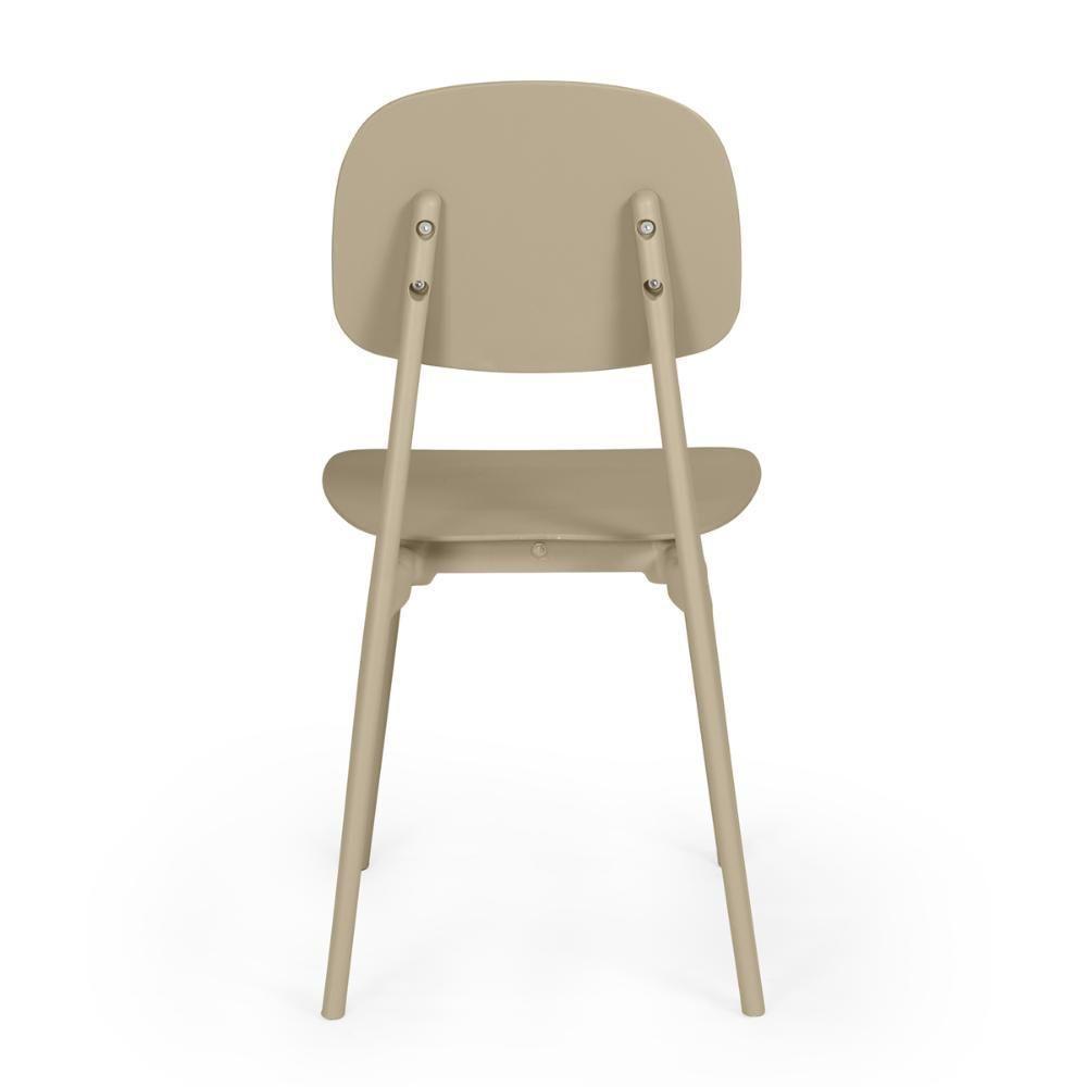 Conjunto Mesa De Jantar Redonda Eiffel Branca 120cm Com 4 Cadeiras Itália - Nude - 8