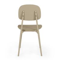 Conjunto Mesa De Jantar Redonda Eiffel Branca 120cm Com 4 Cadeiras Itália - Nude - 8