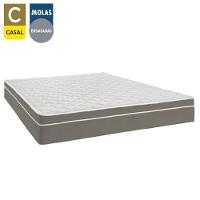 Cama Box Casal Suede + Colchão Sereneprime Molas Ensacadas 138x188x65 Cinza. - 3