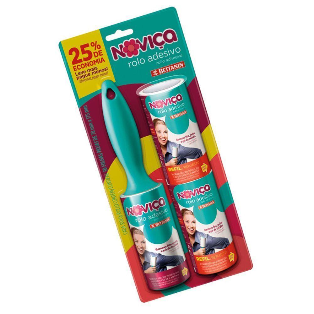 Conjunto De Rolos Adesivos Com 2 Refis Noviça Verde 30fls - Bettanin - 1