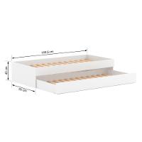 Bicama Solteiro Mdf Branco Sem Cabeceira Mobilistore - 6