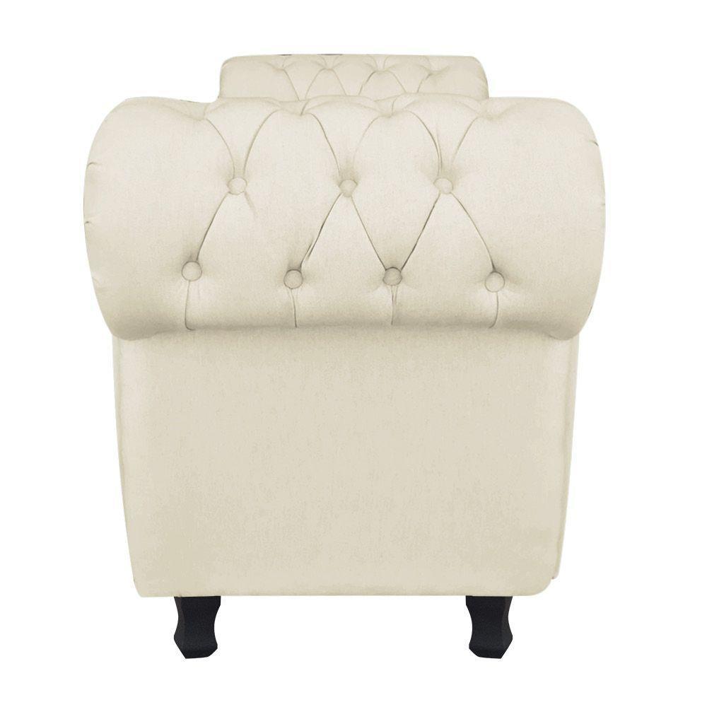 Divã Recamier Com Baú Grécia 1,55 Cm Linho Bege - 4