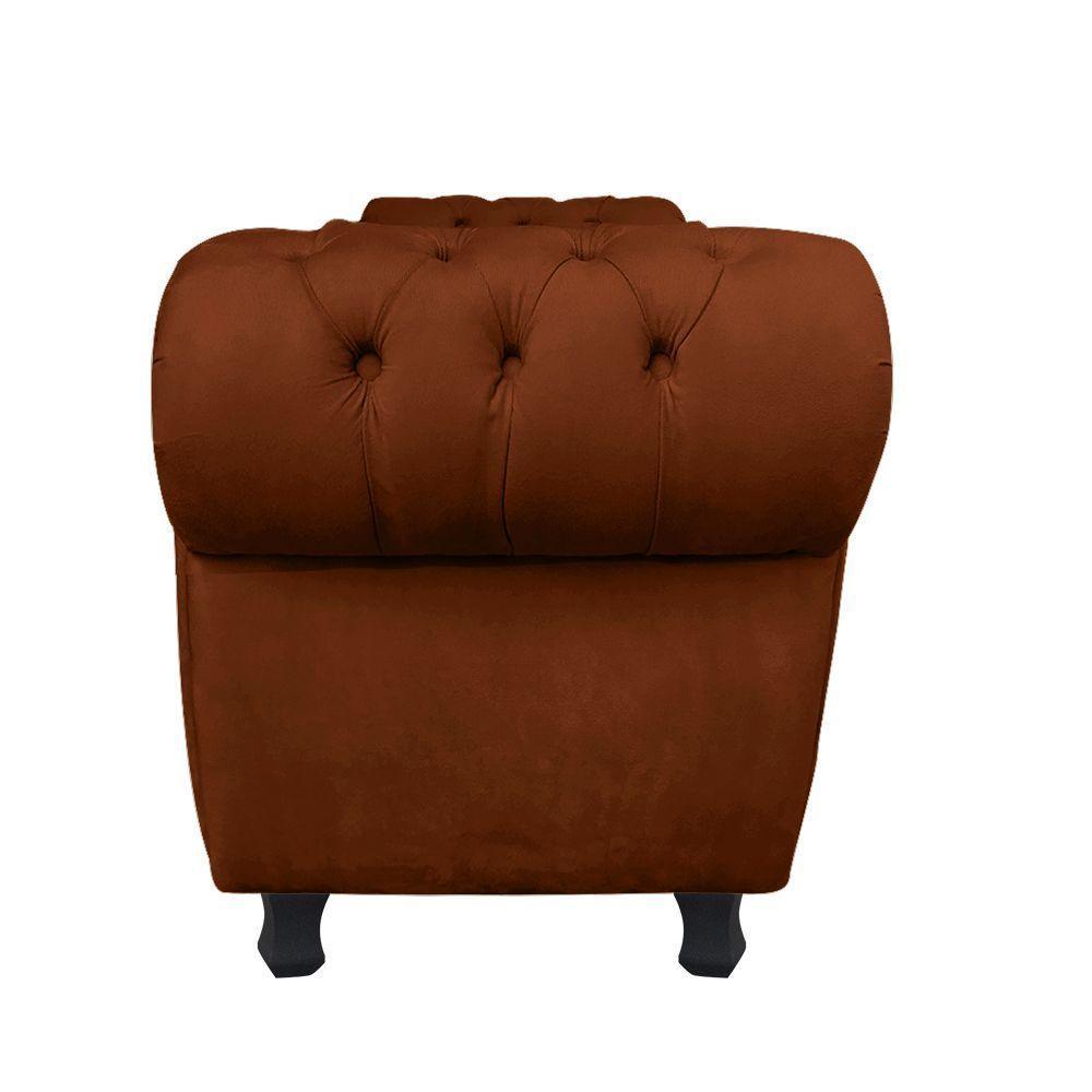 Divã Recamier Com Baú Grécia 1,55 Cm Suede Terracota - 3