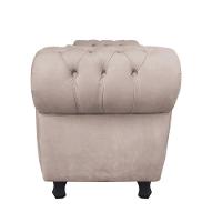 Divã Recamier Com Baú Grécia 1,55 Cm Suede Bege - 2