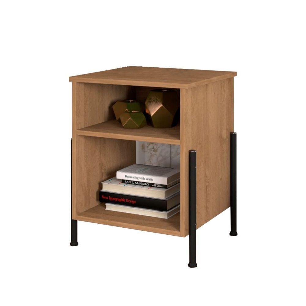 Mesa De Cabeceira Viena New Com 2 Prateleiras Para Quarto - 1