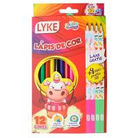 Kit Escolar Lápis De Cor 12 Cores Em Resina Plástica Com 4 Lápis Grafite - 2