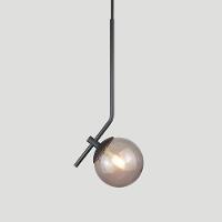 Pendente On Ly Preto Com Globo Esfera De Vidro Fume - 3