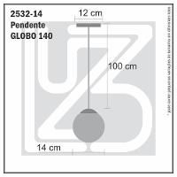 Pendente Bronze C/ Globo De Vidro Ambar De 14cm + Led 2w - 4
