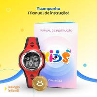 Infantil Silicone Qualidade Premium Relogio Digital Criança Alarme Menino Presente Preto - 2