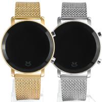 Relogio Dourado Led Aço + Relogio Digital Feminino Silicone Pulseira Ajustavel Casual - 1