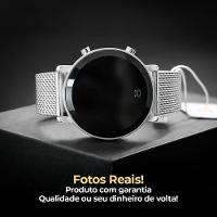 Relogio Dourado Led Aço + Relogio Digital Feminino Silicone Pulseira Ajustavel Casual - 2