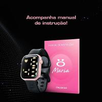 Relogio Prova Dagua Digital Rosa Silicone Feminino Led Ajustavel Moda - 5