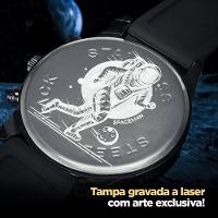 Preto Qualidade Premium Aço Inox Relogio Masculino Casual Analogico Original Social Branco - 6