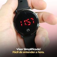 Relogio Feminino Digital Aço Inox Qualidade Premium Caixa Presente Preto Led Original - 2