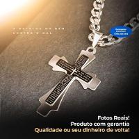 Relogio Masculino Aço Prata + Cordao Crucifixo Pulseira Ajustavel Casual Social Presente - 6